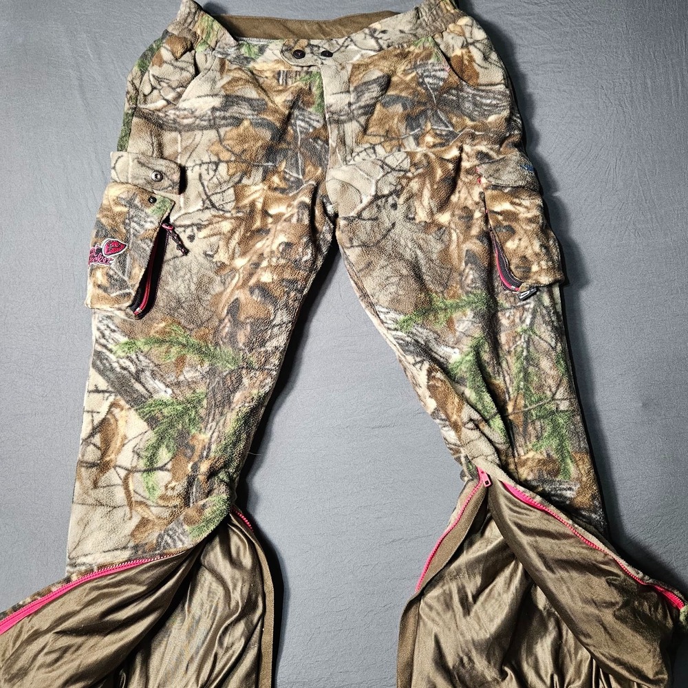 ScentBlocker Sola Womens Camo Fleece Hunting Pants Ladies M Realtree Pink